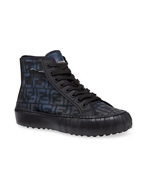 fendi force logo-print high-top sneakers